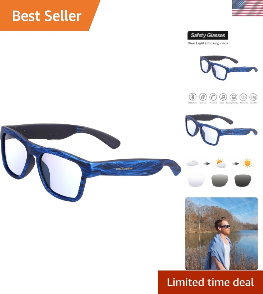 Smart Glasses with Voice Control, Transitional Lenses & Open Ear Bluetooth Audio-image