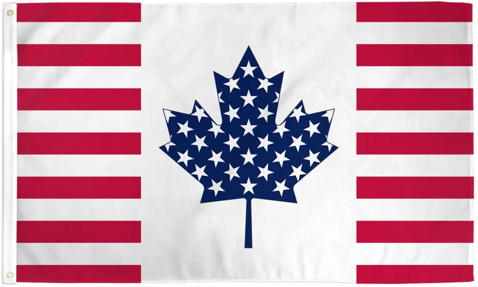 USA Canada Friendship Flag 3x5ft Polyester Stars and Stripes Unity Banner