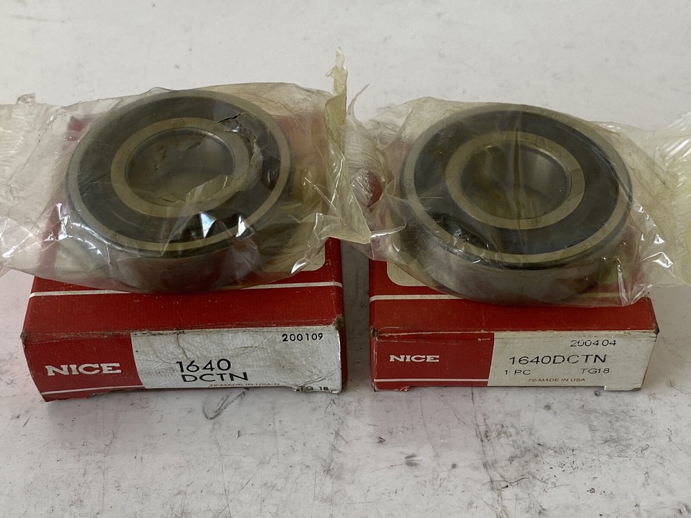 Lot Of 2 NICE 1640-DCTN Ball bearing, deep groove double sealed