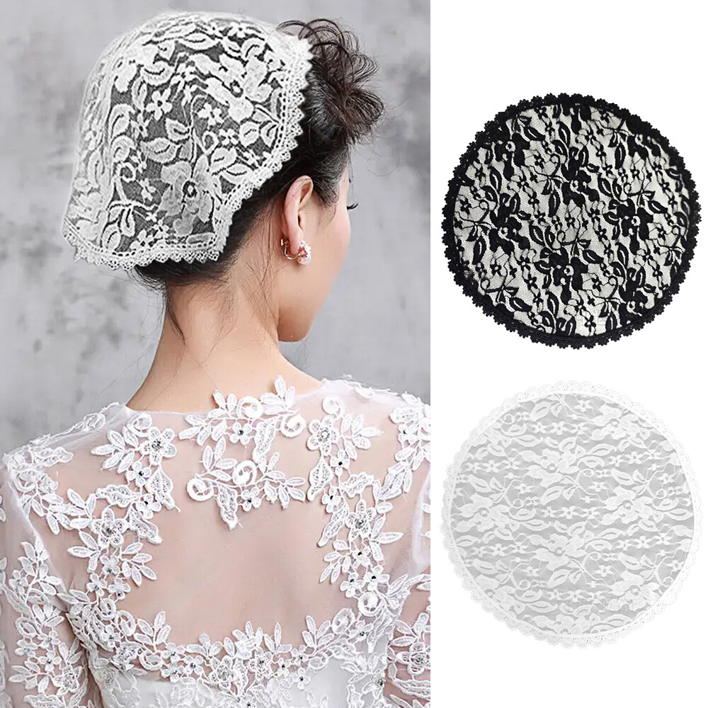 Lace Headscarf Lace Bandanas Decorative Hair Accessories Muslim Veil Turban wi