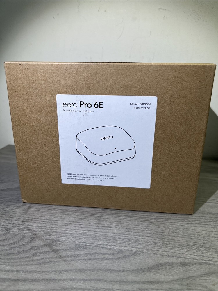 Sealed Eero S010001 Tri Band mesh Wi-Fi 6E Router, Sku: S011111