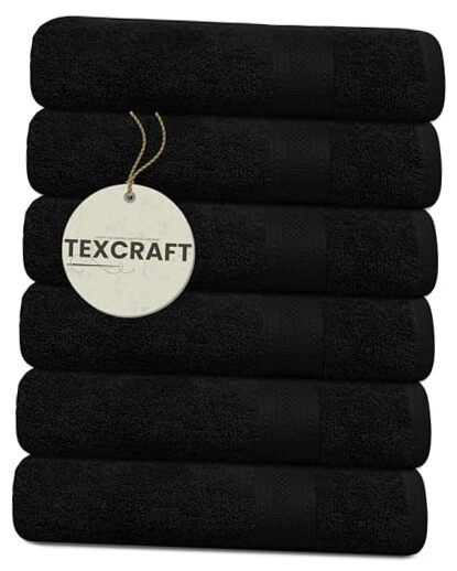 6-Piece 100% Cotton Quick-Dry Bath Towels – 24x48 Soft Terry Set
