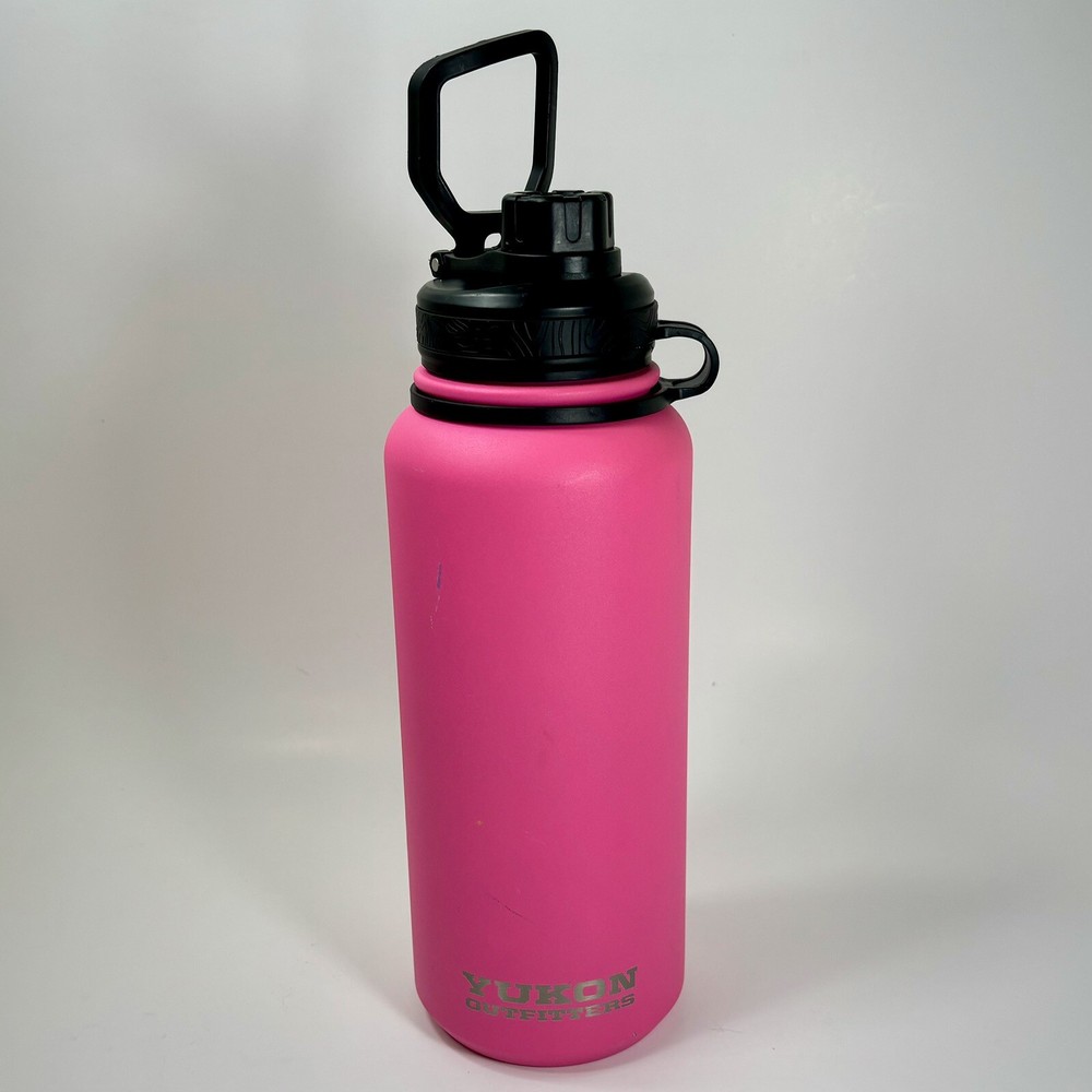 Yukon Outfitters 32 Ounce Stainless Steel Bottle Insulated Pink Hot/Cold Drinks