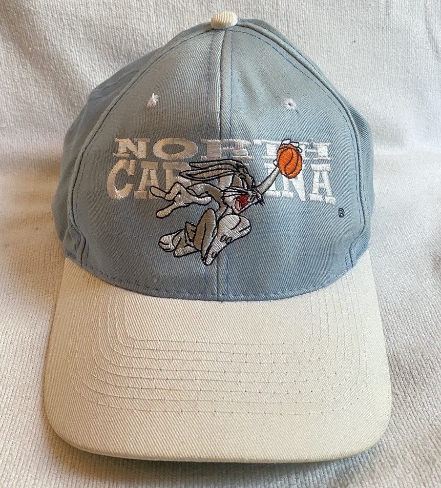 Vintage 1993 Bugs Bunny Looney Tunes NC Basketball Snapback Cap