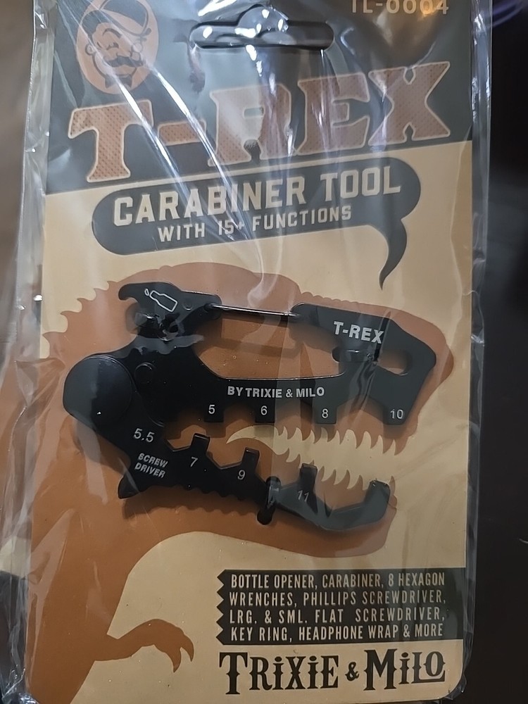 Trixie Milo T-Rex Multifunction Keyring Carabiner with Tools