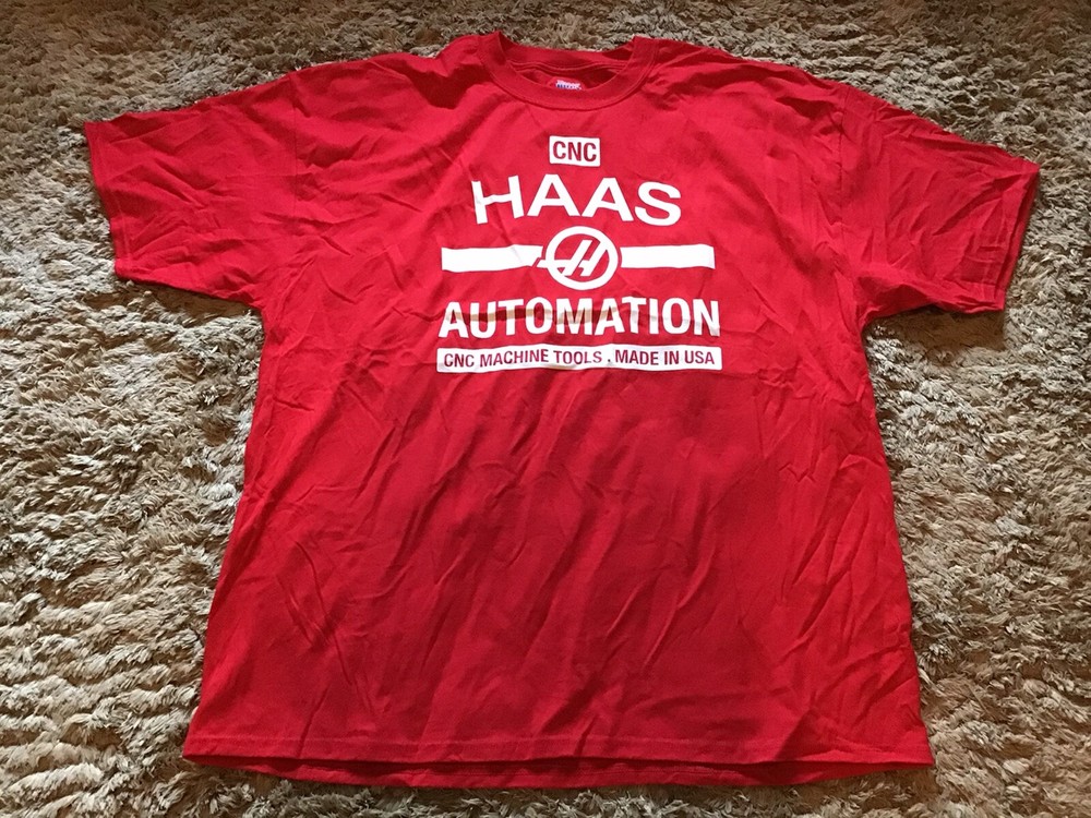 Haas Cnc Automation Made in USA Merch F1 Racing Red T-shirt tee Sz. 2xl Xxl