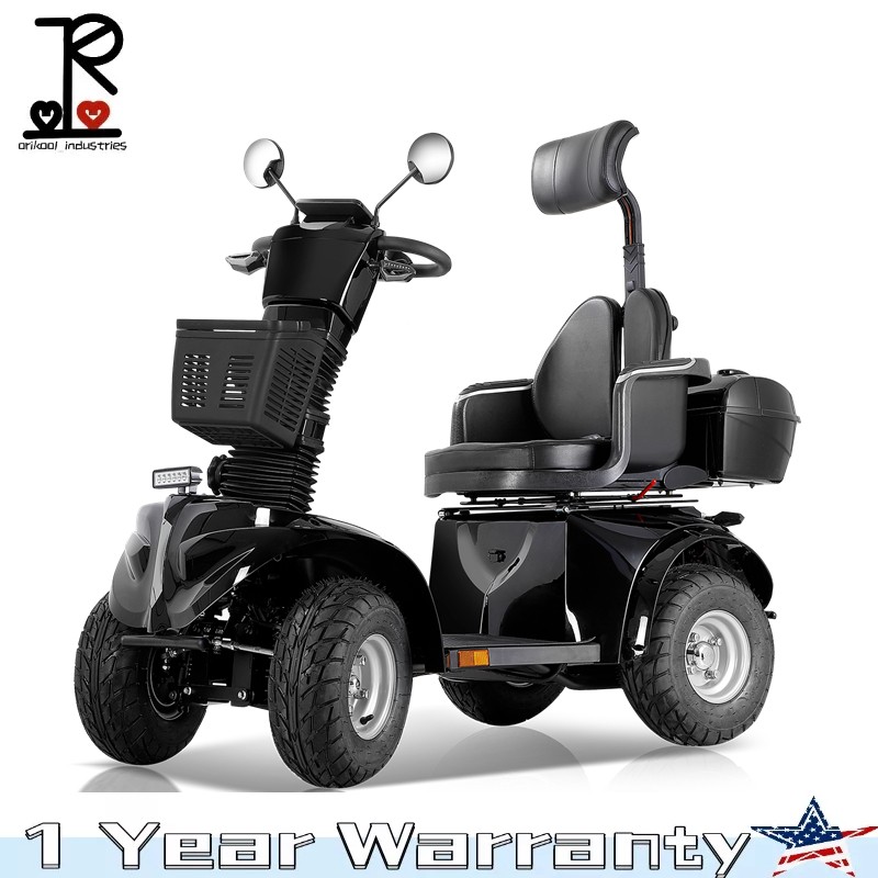 800W Heavy Duty 4 Wheel Mobility Scooters for Seniors & Adults 500lbs Capacity