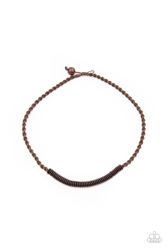 Plainly Primal - Brown - Paparazzi Accessories Men's Necklace