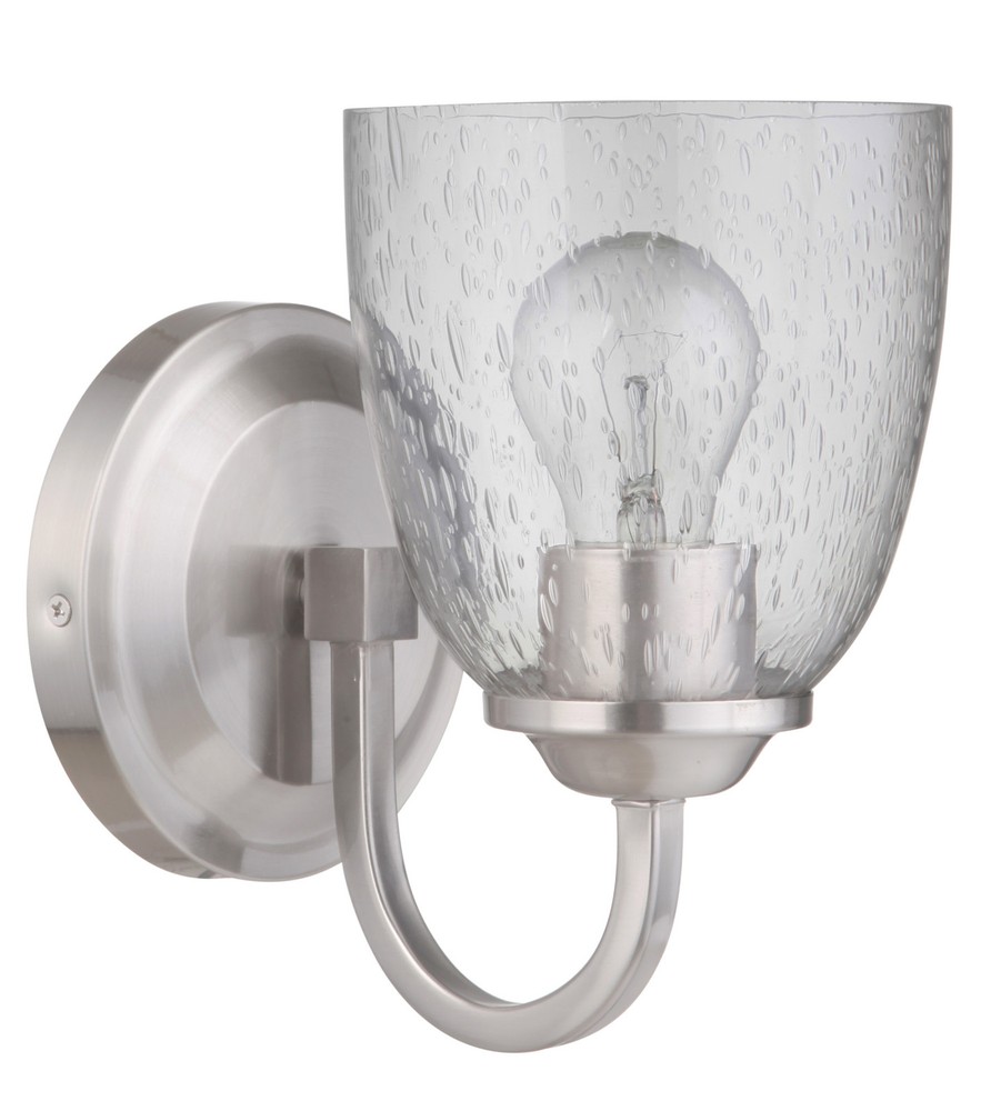 Craftmade 49901 Serene 9-Inch Nickel Bathroom Sconce with Elegant Design