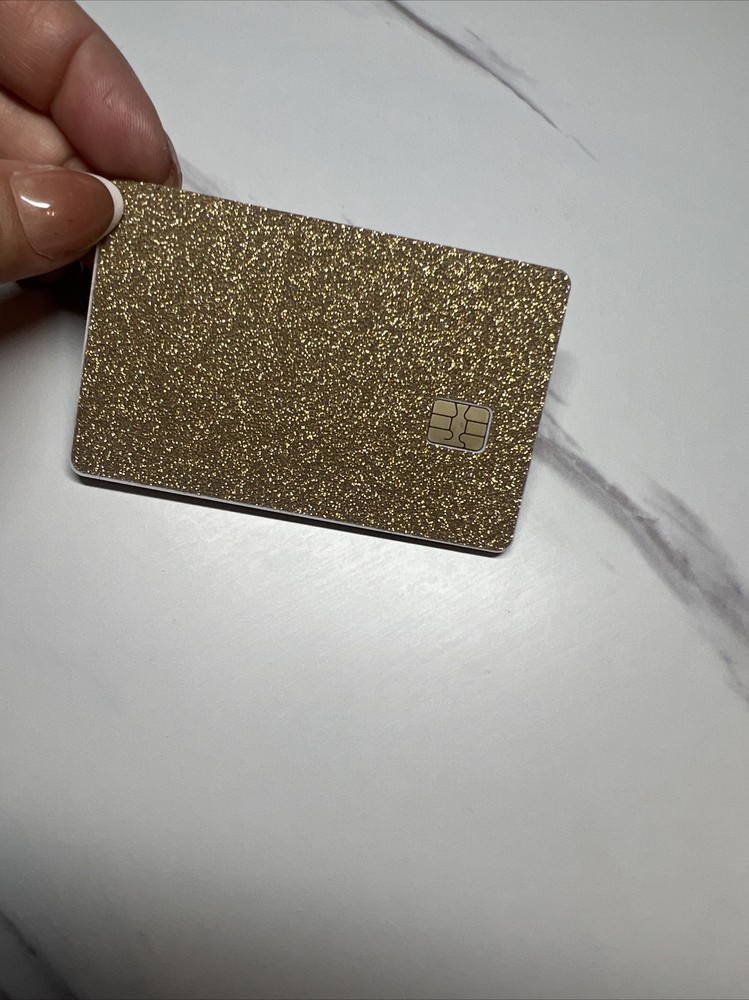 Credit card sticker. Glitter skin GOLD-image
