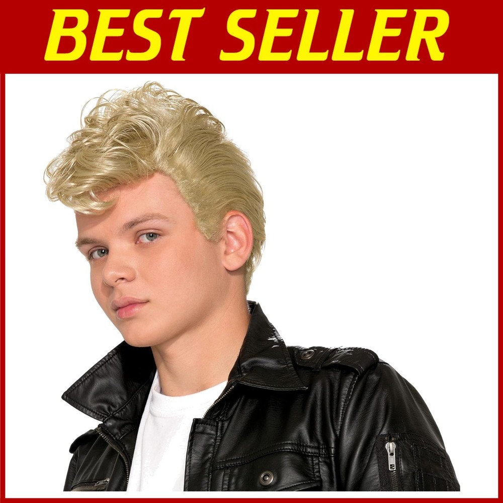 Men's Blonde Greaser Wig for 50s Look