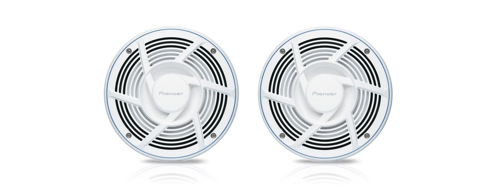 PIONEER CAR TSME650FS ME-Series 6.5 inch White Marine Coaxial Speakers (Pair)...