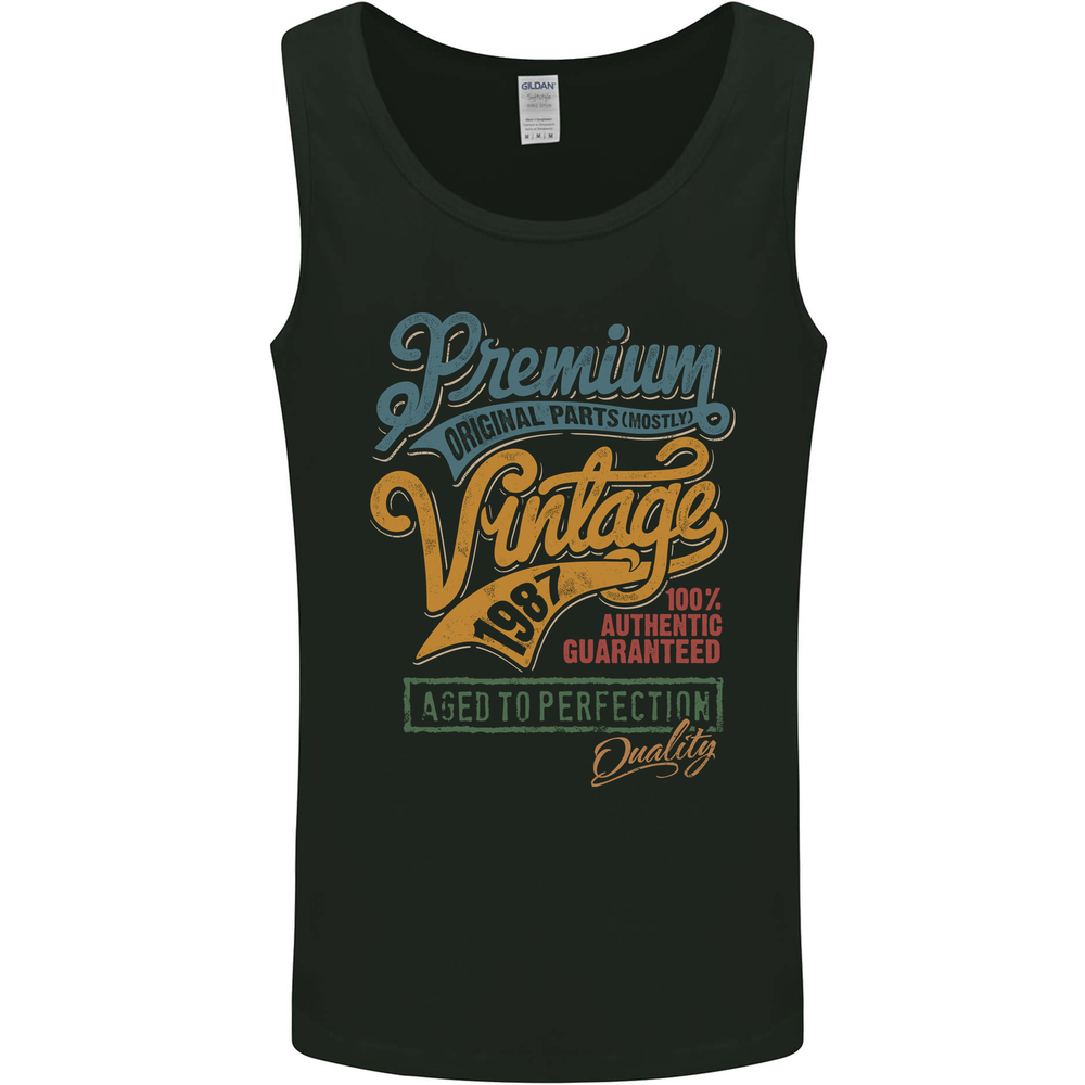 Aged to Perfection 38th Birthday 1987 Mens Vest Tank Top