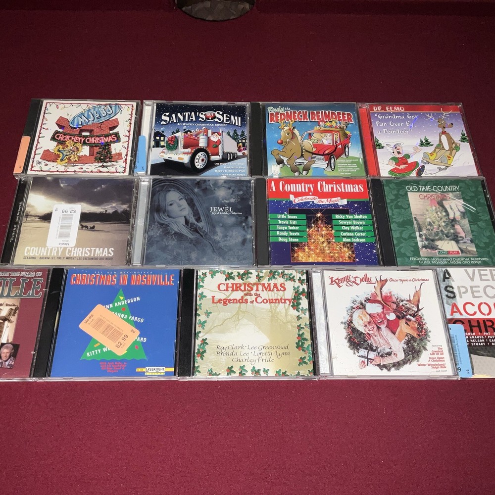 Christmas CD Lot x13: Country/Comedy Dolly, Redneck Jewel, Nashville, Waylon