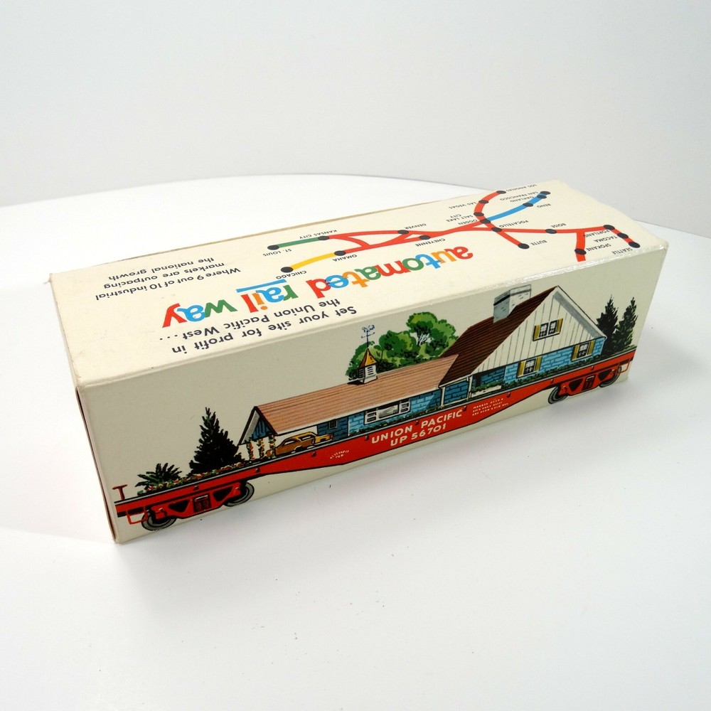 VINTAGE UNION PACIFIC RAILROAD AUTOMATED RAIL WAY BOX OF MATCHBOOKS 12 INCLUDED-image