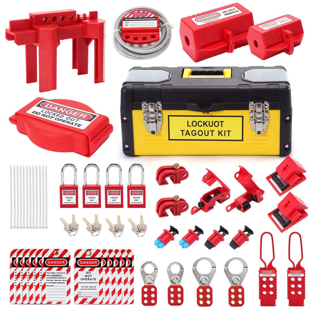 Lockout Tagout Kit - Lockout Set Safety Padlocks Lockout Hasp Breaker Lockout...