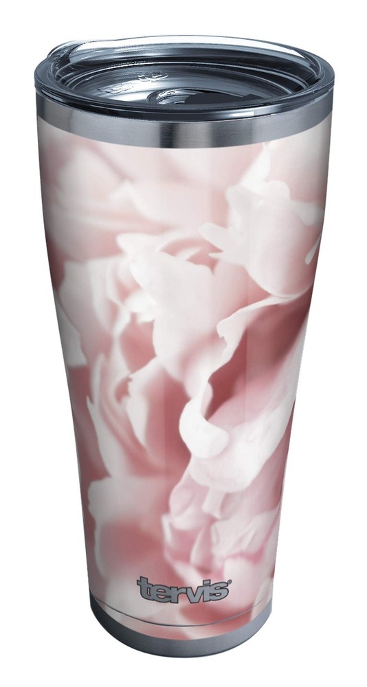 Pink Peony Triple Walled Insulated Tumbler Travel Cup Keeps Drinks Cold & Hot...