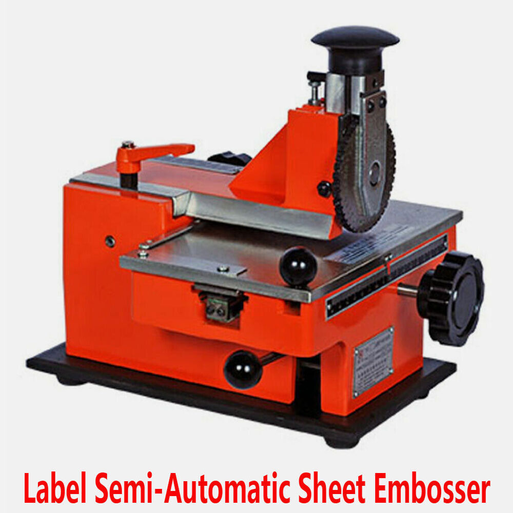 Semi-Automatic Sheet Embosser Metal Stamping Printer Marking Machine Label Tag-image