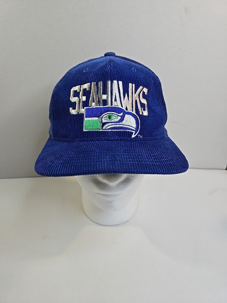 Vintage Seattle Seahawks Corduroy Snapback Hat, New Era