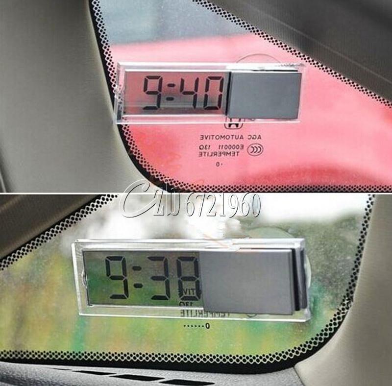 Digital LCD Time Clock for Car Mirror with Suction Cup Mount-image