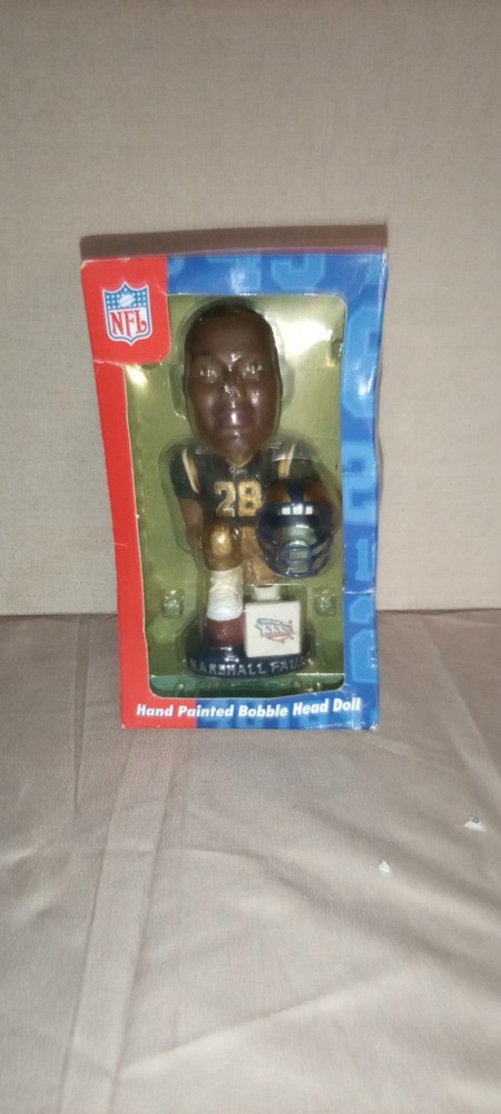 Bobble Dobbles - Marshall Faulk St. Louis Rams Hand Painted Bobble-Head (rare).