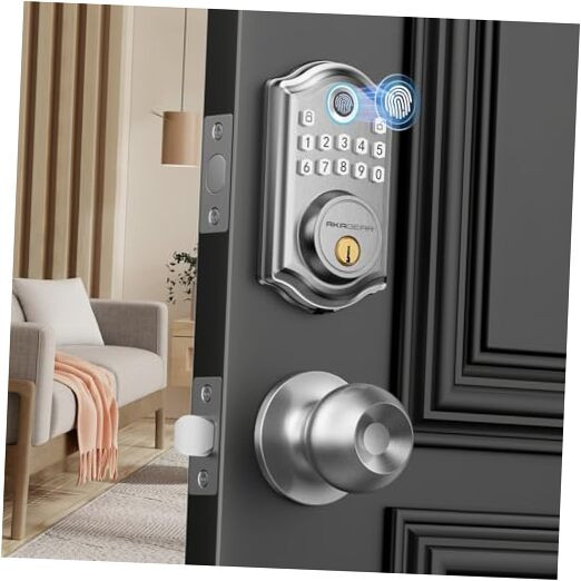 Smart Keyless Entry Door Lock with Fingerprint & Keypad