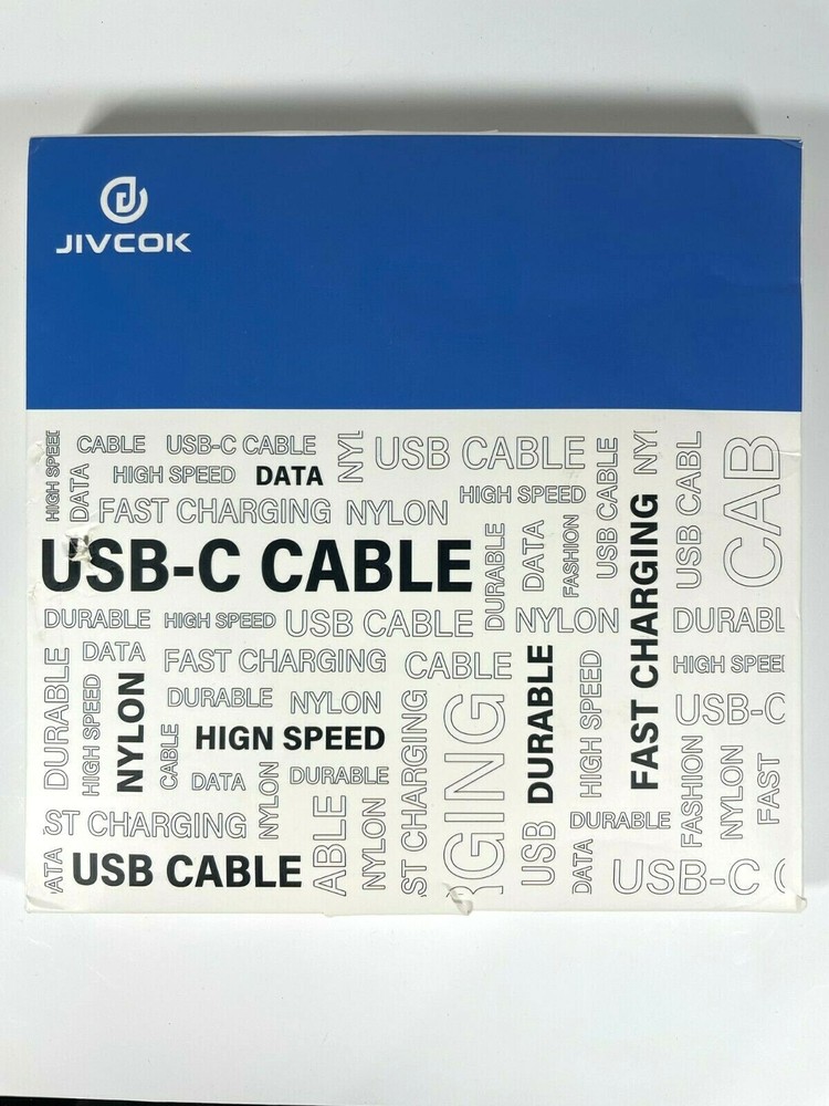 Jivcok 5-Pack USB-C to USB-A Charging Cable Nylon Braided 3.3ft 6.6ft 10ft