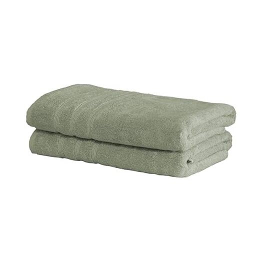 Luxury Turkish Seagrass Green Bath Towel Set of 2 30x58
