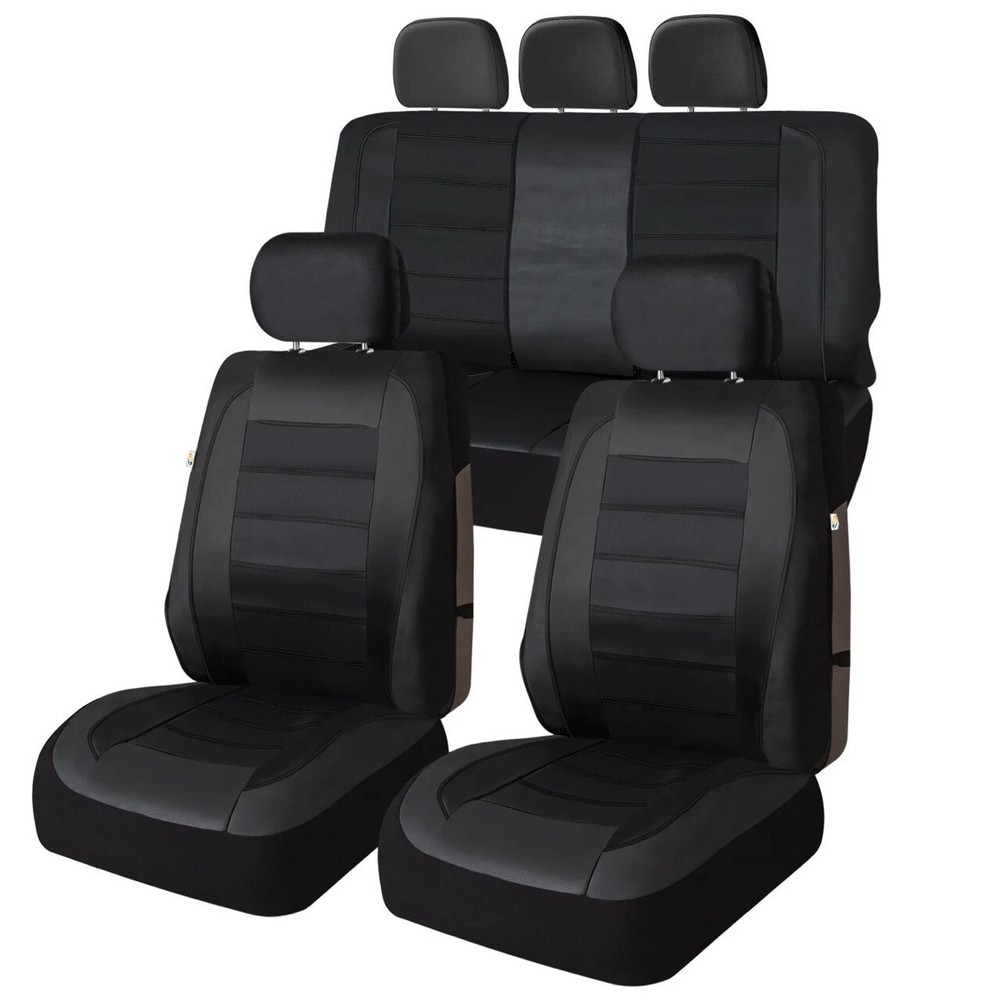 For All Volkswagen Car Seat Cover 5 Seat 9pcs Soft Cushion Perfect Fit