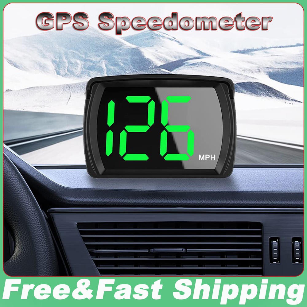Universal Smart Car HUD GPS Speedometer – ABS MPH Speed Display HD  