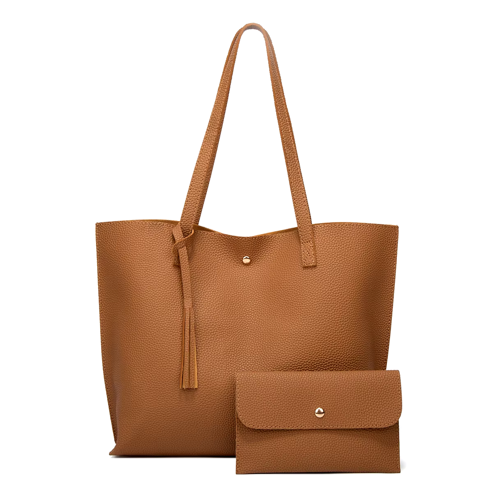 New High-Capacity Ladies Business Tote Bag New Fashion Shoulder Handbag. Brown.