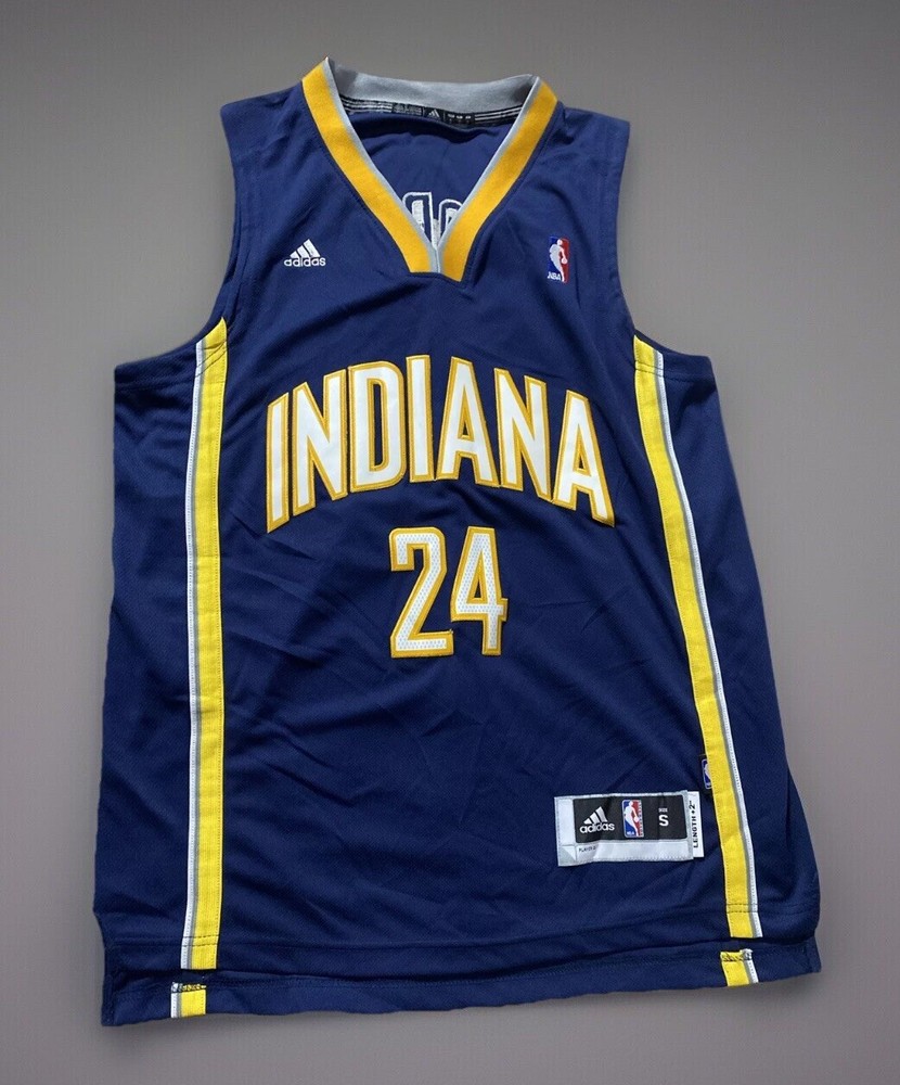 Adidas Indiana Pacers Jersey Paul George #24 Blue Men’s Sz Small NBA Stitched