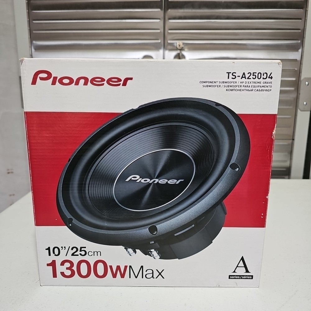 Open Box Pioneer TS-A250D4 1300W Max Dual Voice Coil Subwoofer Tested Free Shipping-image