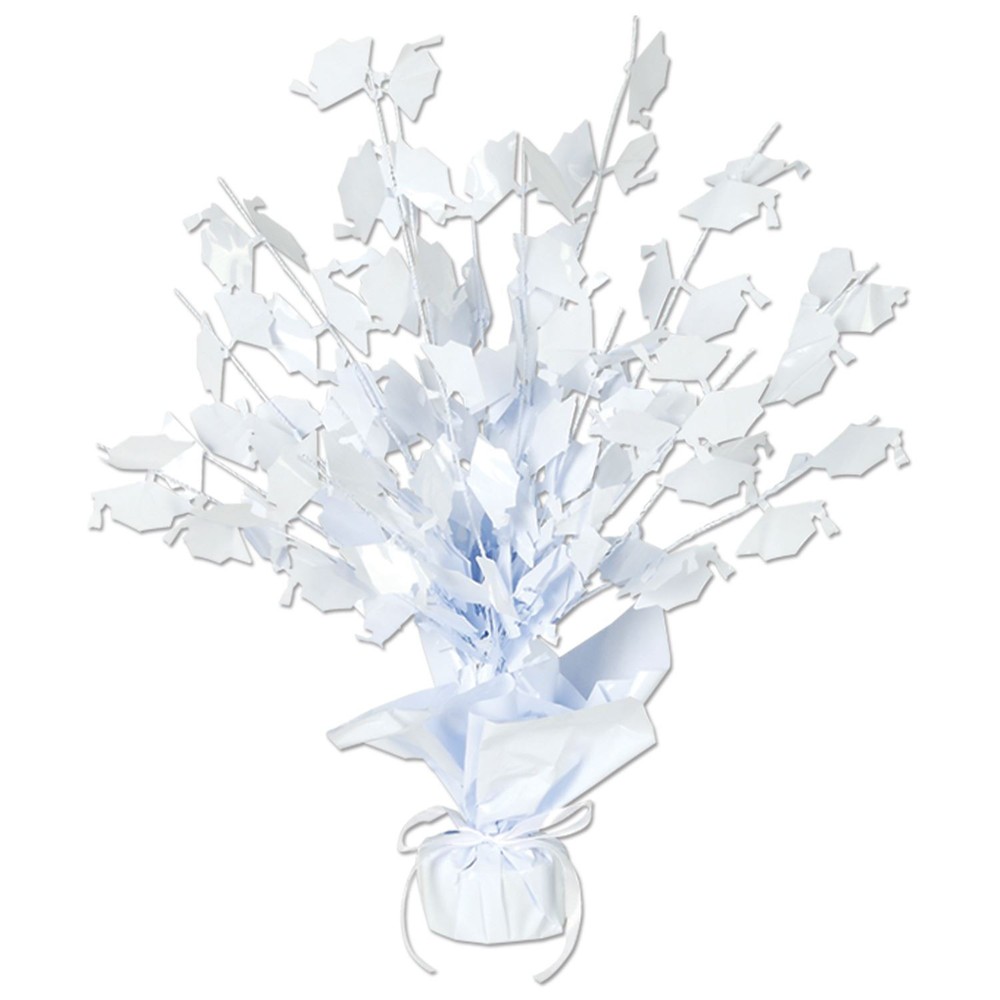 Beistle White Graduate Cap Gleam N Burst Graduation Centerpiece Decoration
