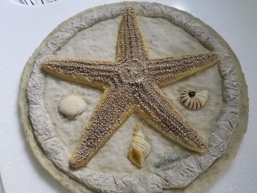 Kathleen Denis Waters Edge Seaside Star Fish Stone Wall Plaque #55226 12