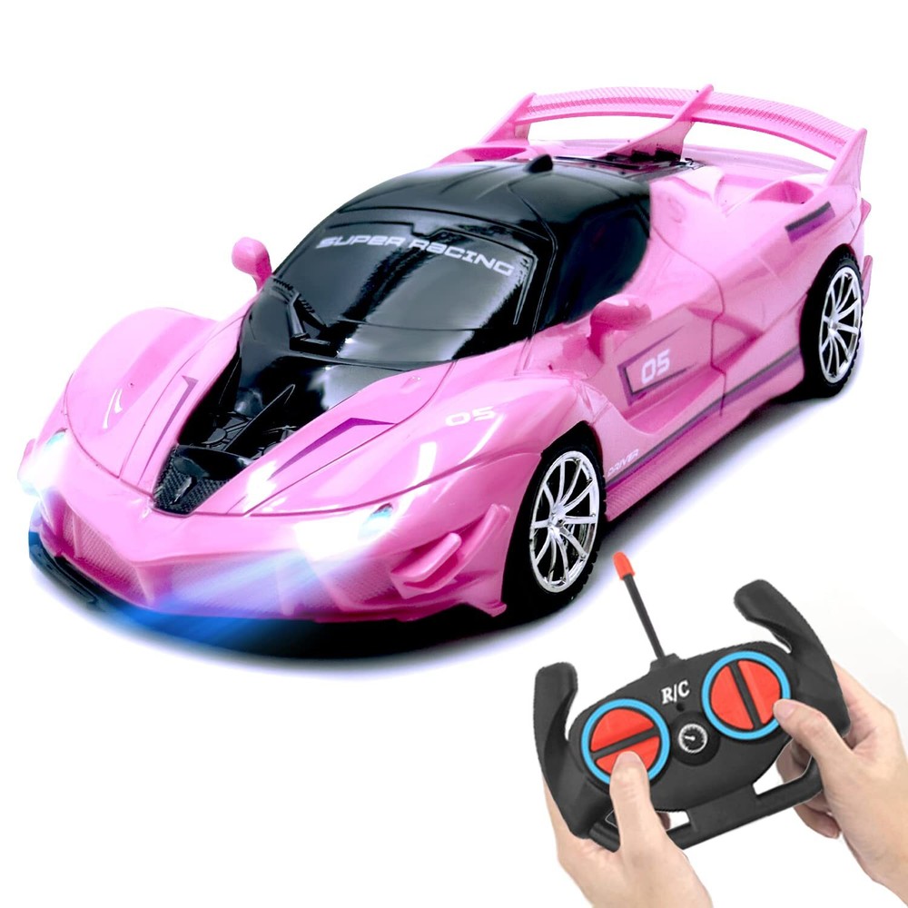 Remote Control Car Pink RC Cars for Girls Rechargeable RC Racing 2.4Ghz Po