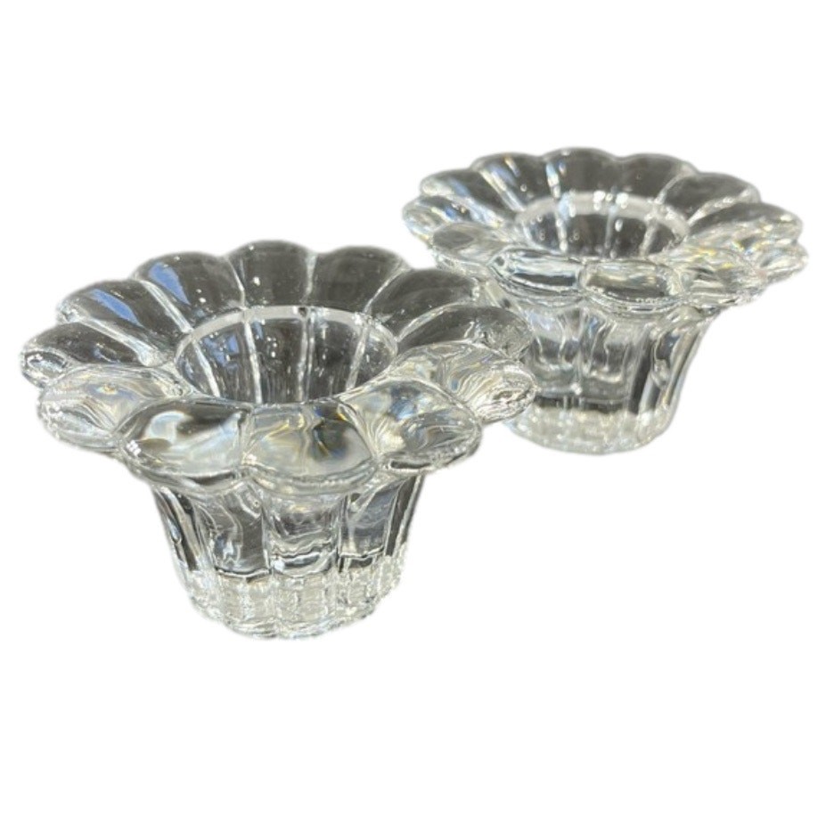 Small Tealight Votive Candle Holders Flower Shape Glass