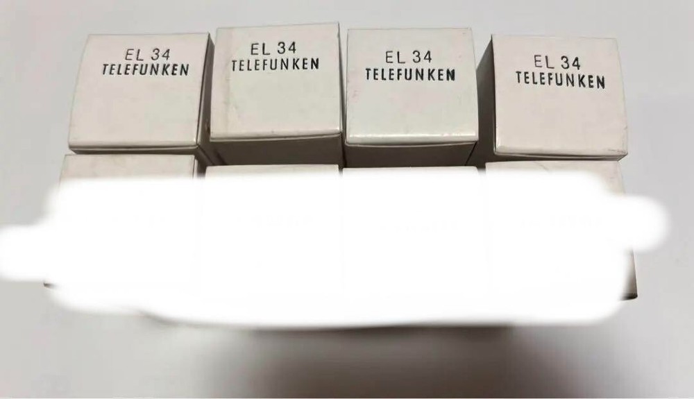 TELEFUNKEN EL34/6CA7 Vacuum Tubes Set of 4 Made in Germany Open Box NEW