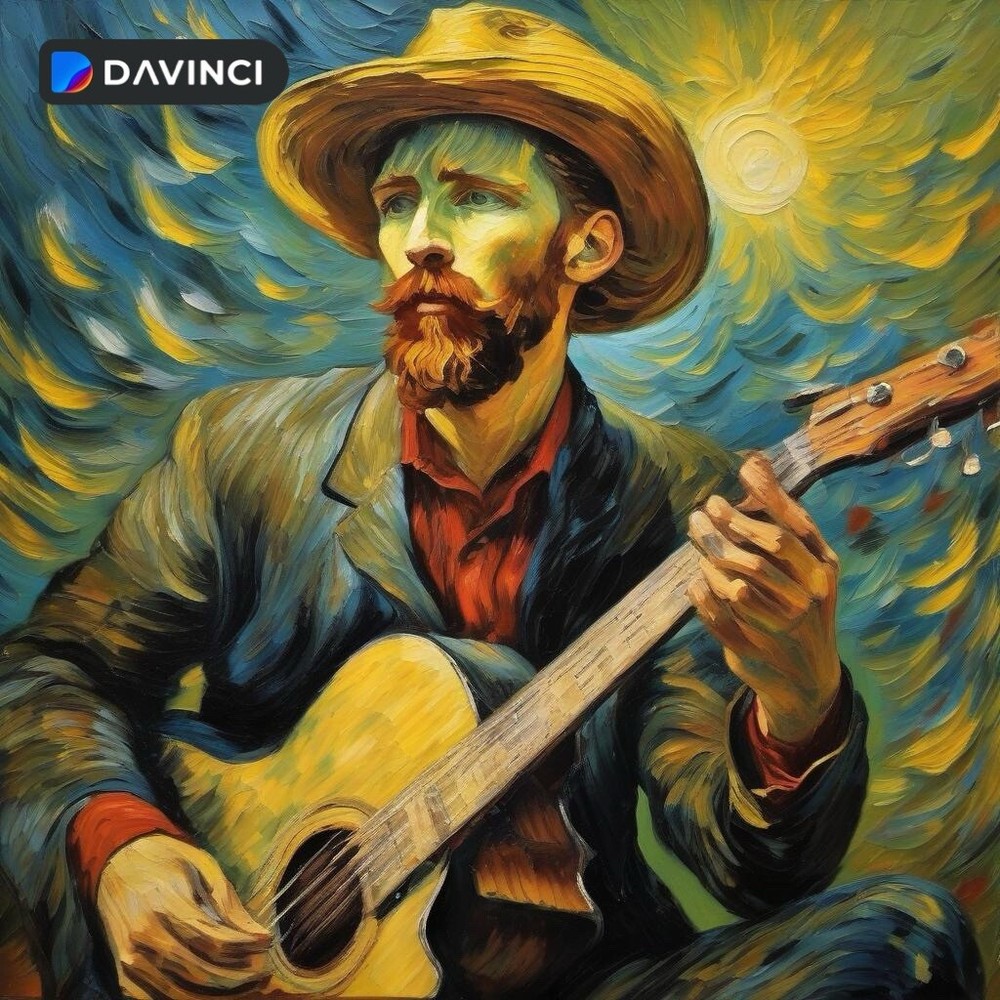 AI Musician Digital Wallpaper Background for Desktop-image