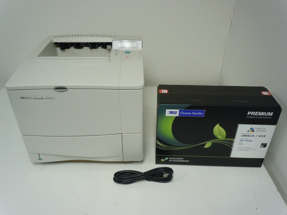 HP Laserjet 4100N Laser Printer w/New 61X High Yield Toner & Extended Warranty!!