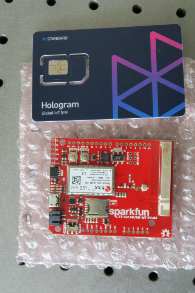 SparkFun LTE CAT M1/NB-IoT Arduino Cellular Shield SARA-R4 Hologram SIM Card-image