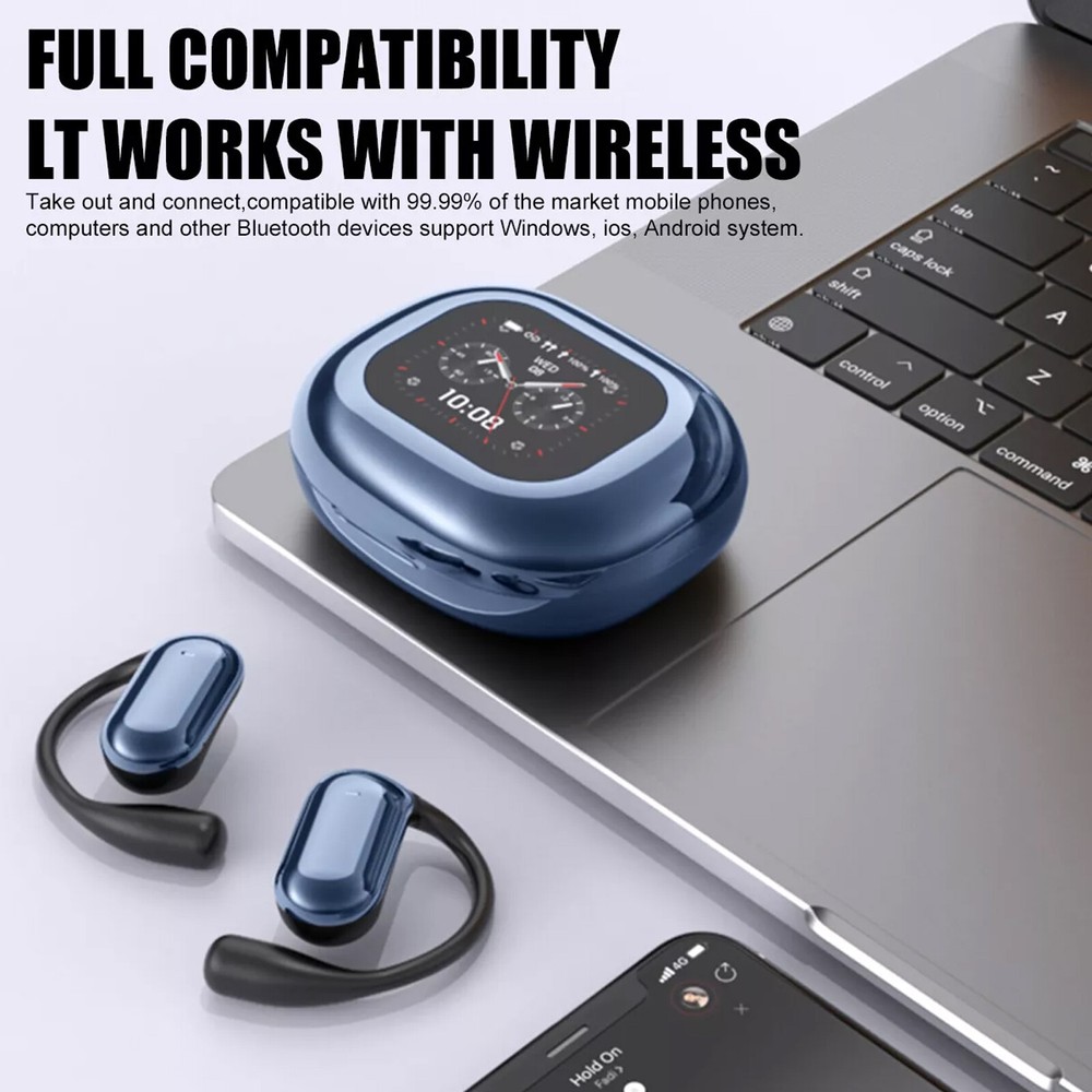 2025 Bluetooth Wireless Earbuds Translator LED Open Earphones 144+ Language NEre