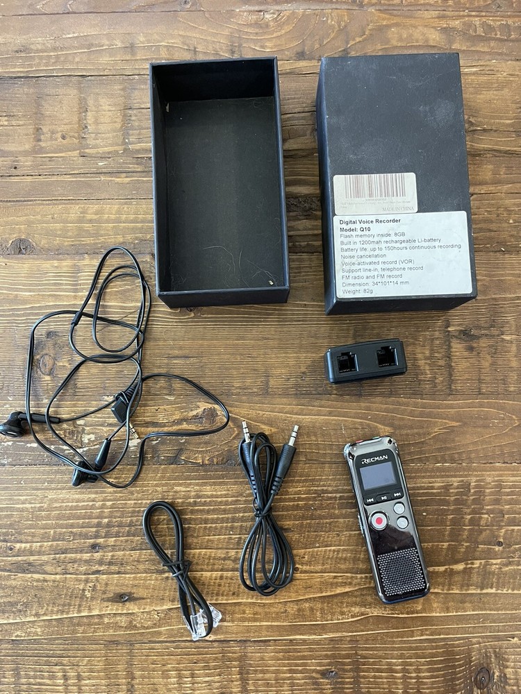 Recman Q10 Voice-Activated Handheld Recorder 8GB Memory FREE SHIPPING!-image