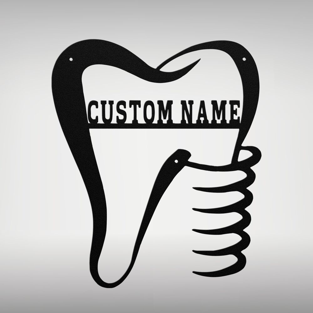 Personalized Dental Office Metal Sign Custom Dentist Decor Gift for Dental Pros