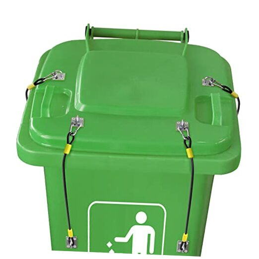 Trash Can Lid Lock,Trash Can Locks for Animals Stop from Rummaging Metal