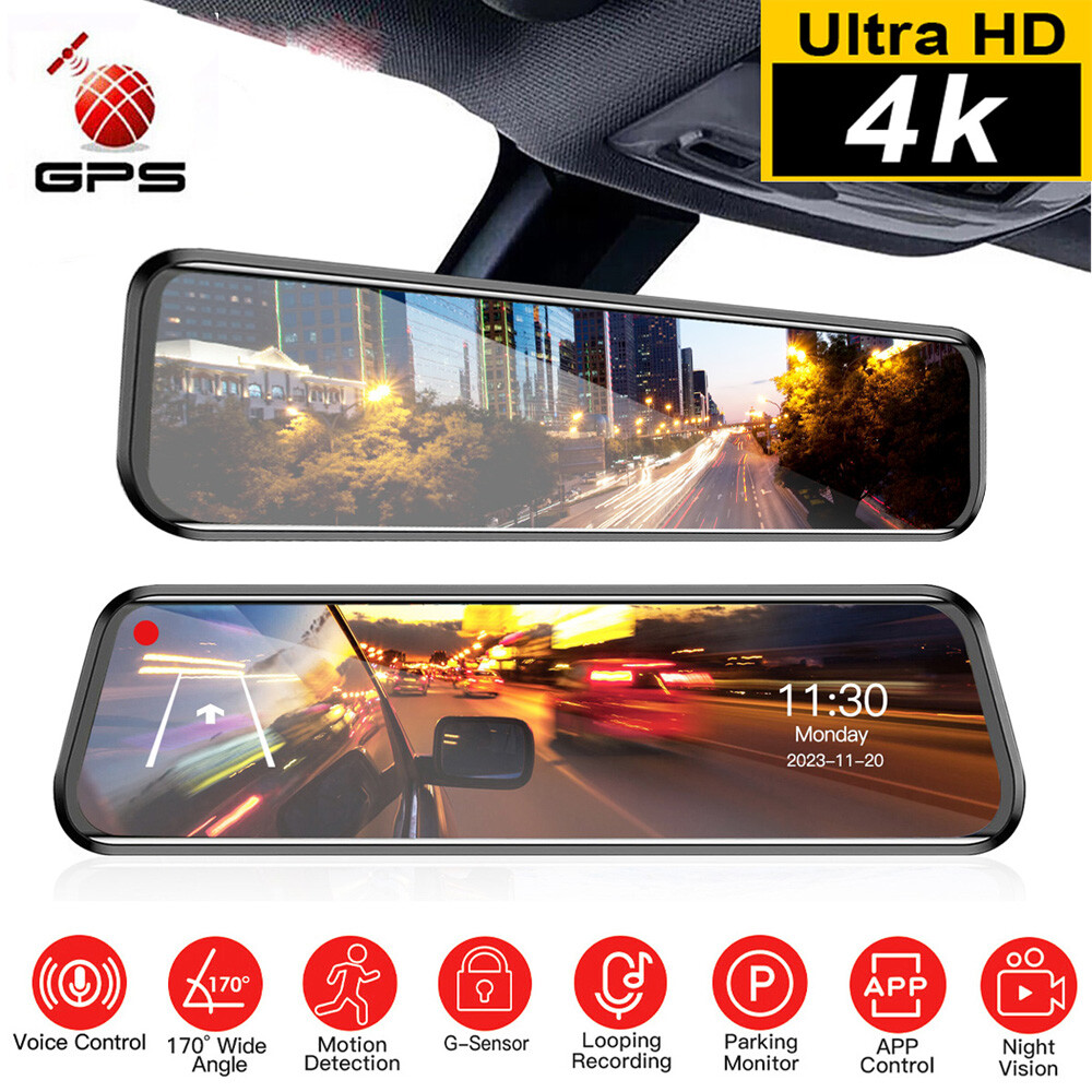 HD 4K 1080P Car Dual Lens Dash Cam Front Rear DVR Video Recorder Camera G-sensor