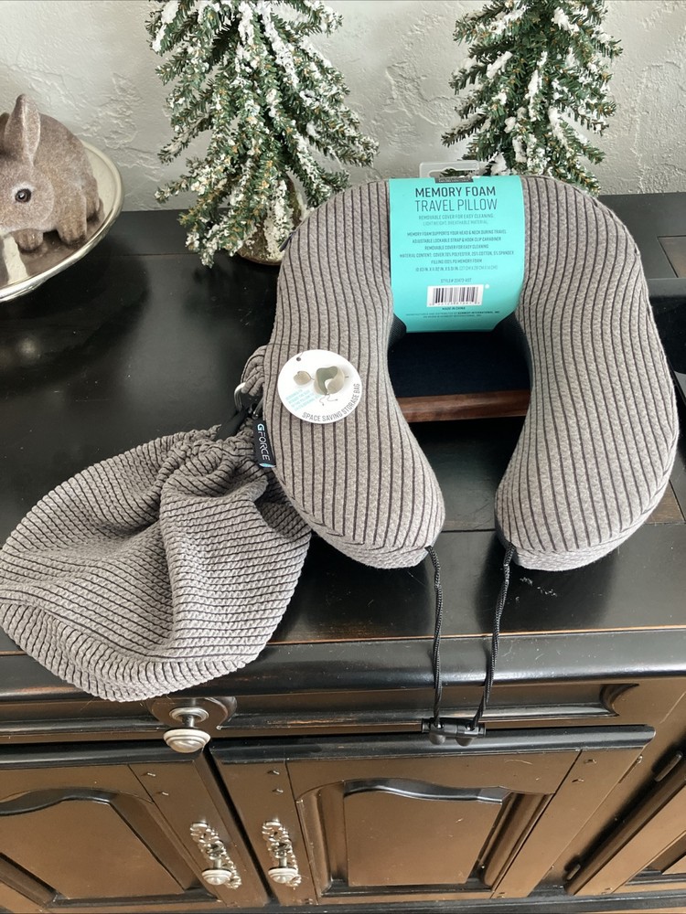 G-Force Travel Neck Pillow Grey (New with Tags)