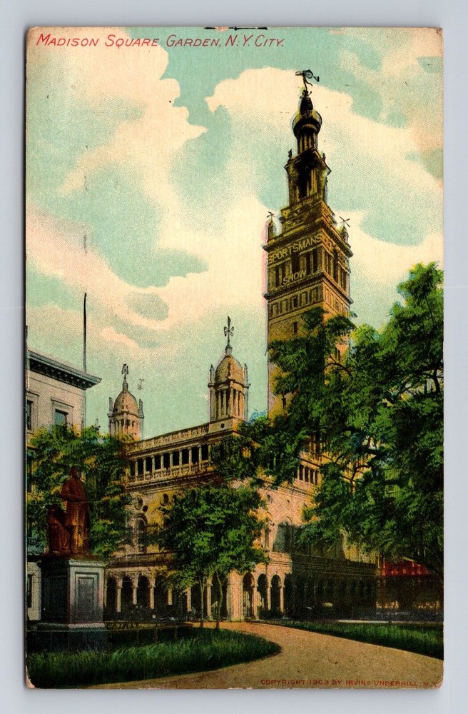 New York City NY-New York, Madison Square Garden, Antique Vintage Postcard