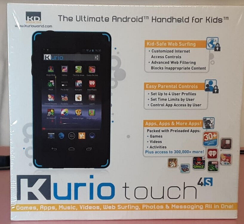 Kurio 4S Classic Cell Phone Size Kids Tablet 30+ Apps Games Videos Disney Marvel