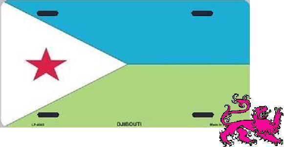 Aluminum National Flag Djibouti 